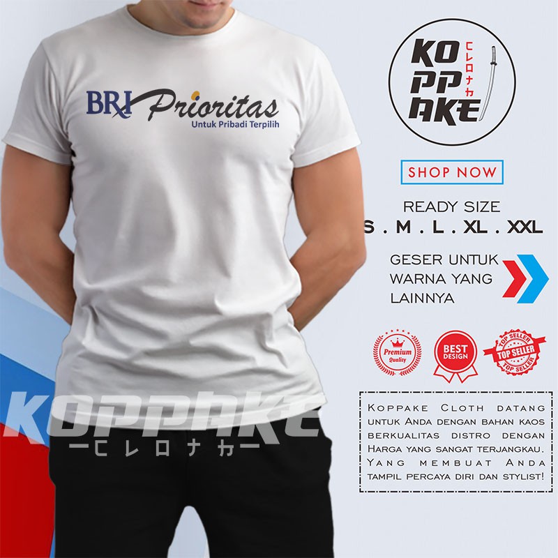 Kaos Bank BRI Prioritas Logo Baju Perusahaan