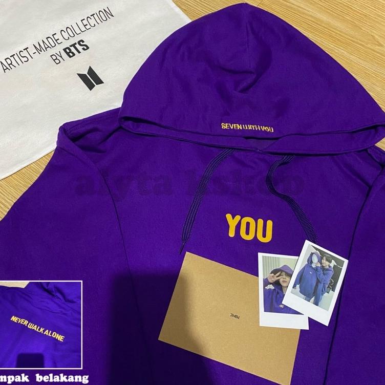 JIMIN HOODIE YOU NEVER WALK ALONE PURPLE UNGU BTS YNWO "STB. 642437"