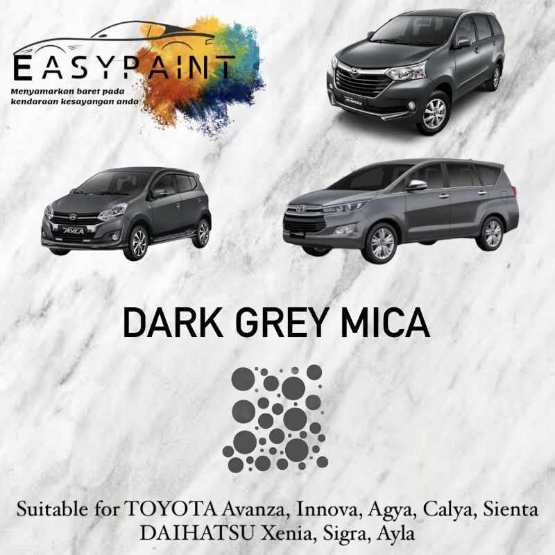 Cat Oles Penghilang Baret  Mobil 1G3 Dark Grey Mica - Toyota Avanza, Innova, Calya, Agya