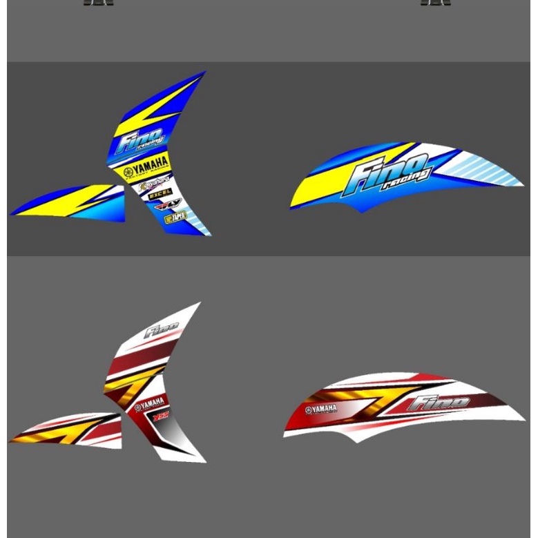 Striping Fino Karbu / Lama Variasi Yamaha Sticker Motor Stiker Skotlet Lis Motor List Body Scotlite