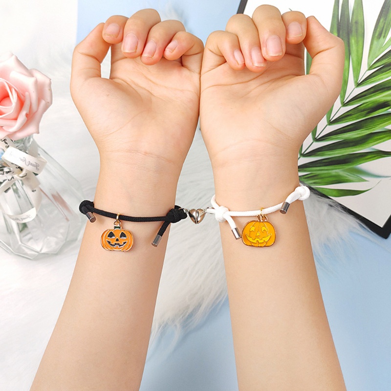 Zzz 2PCS Gelang Tali Kepang Adjustable Dengan Magnet Untuk Pasangan / Pria / Wanita