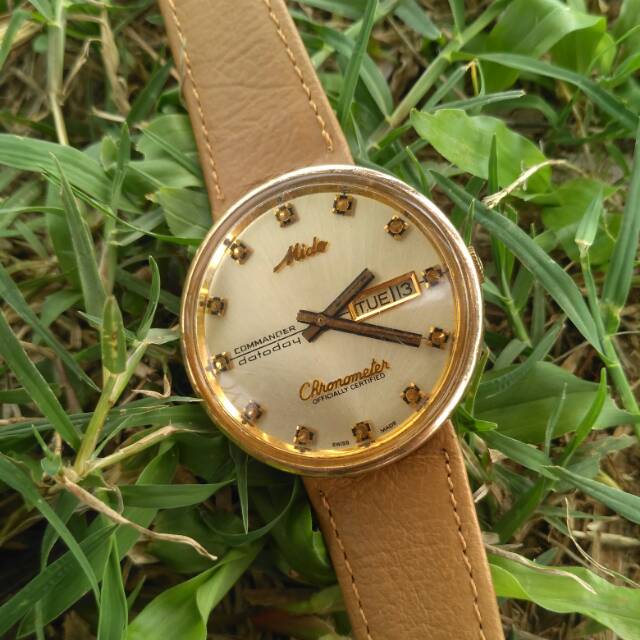 Jam Tangan Vintage MIDO Otomatis gold mikron