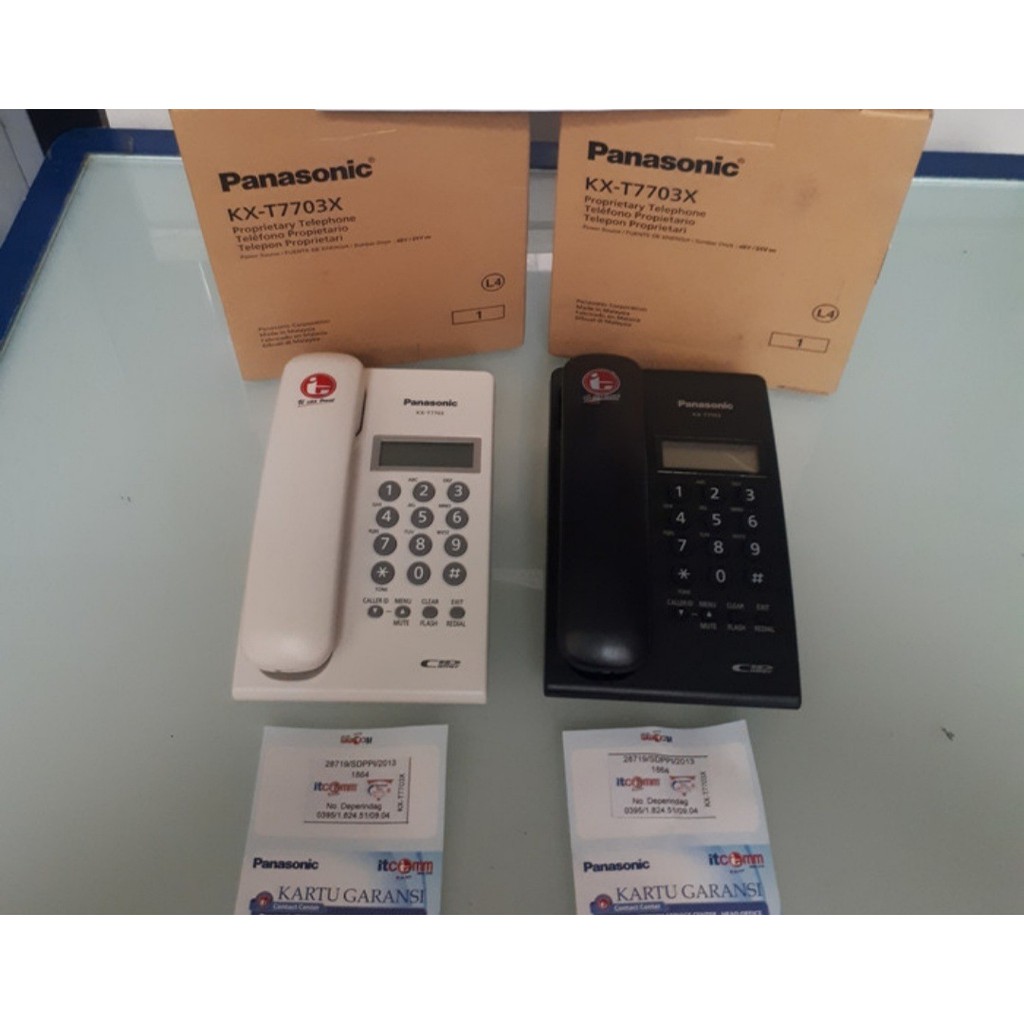 Telephone Panasonic KXT 7703 caller ID telepon rumah kantor ORIGINAL