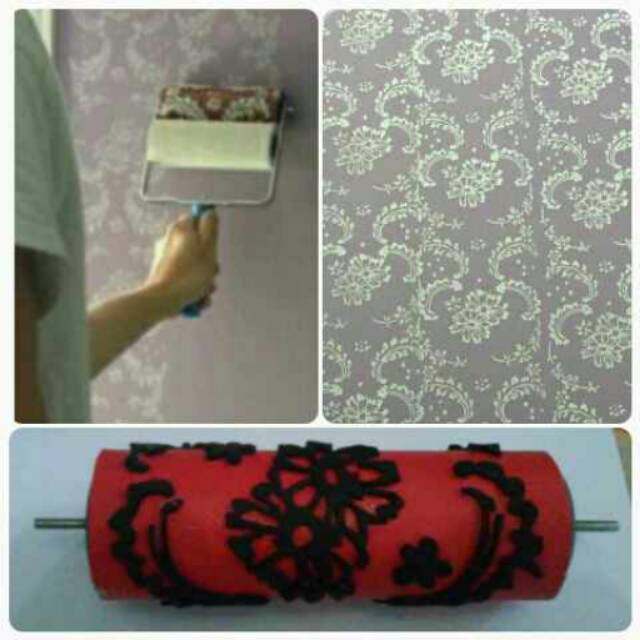 Roll cat motif dinding