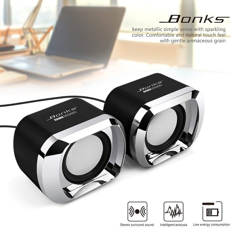 Speaker Multimedia dengan 2 Speaker Satelit Stereo 3W