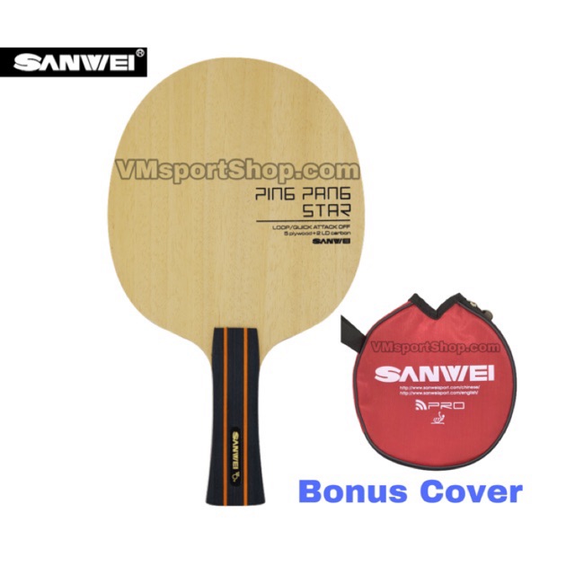 Sanwei Ping Pang Star - Kayu Blade Bet Pingpong PingPang