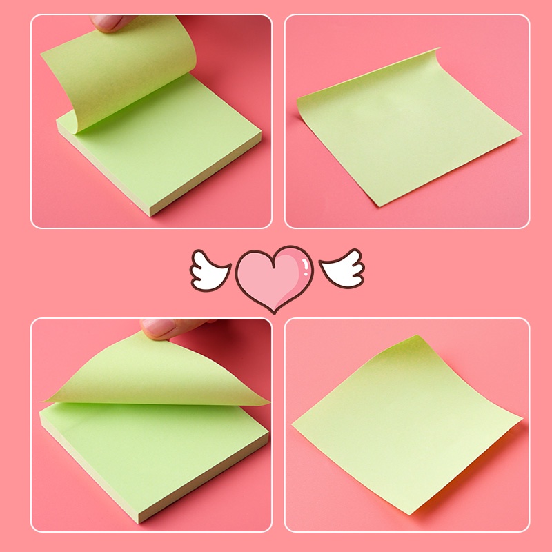 100 Lembar Sticky Note Mini Bentuk Kartun Lucu Warna Warni