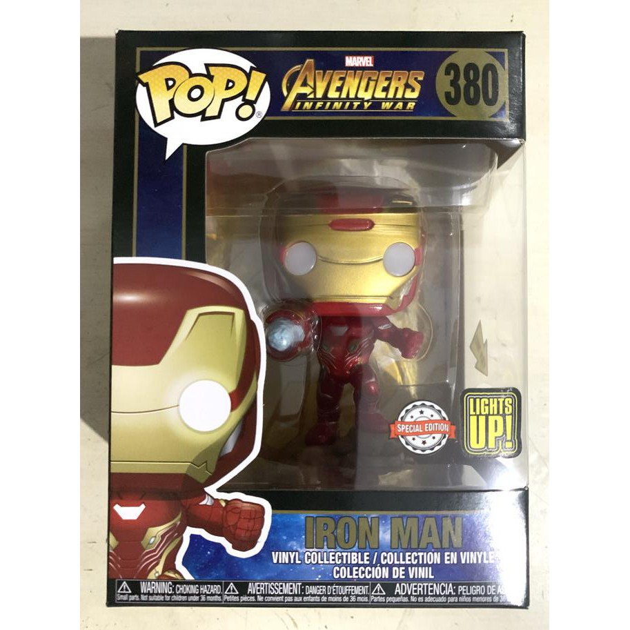 Star Funko Pop Marvel: Avengers Infinity War - Iron Man Lights Light Up Gilaa