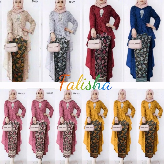 SET KEBAYA JAWI | SETELAN KEBAYA BATIK GIH QUALITY