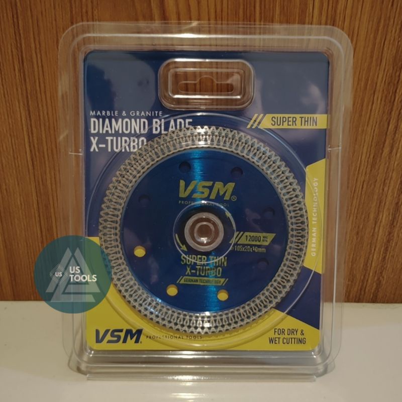 Mata Potong Keramik 4in Superthin 105mm VSM X TURBO - Diamond Wheel Dry Wet Turbo for Granit Marmer 4inch