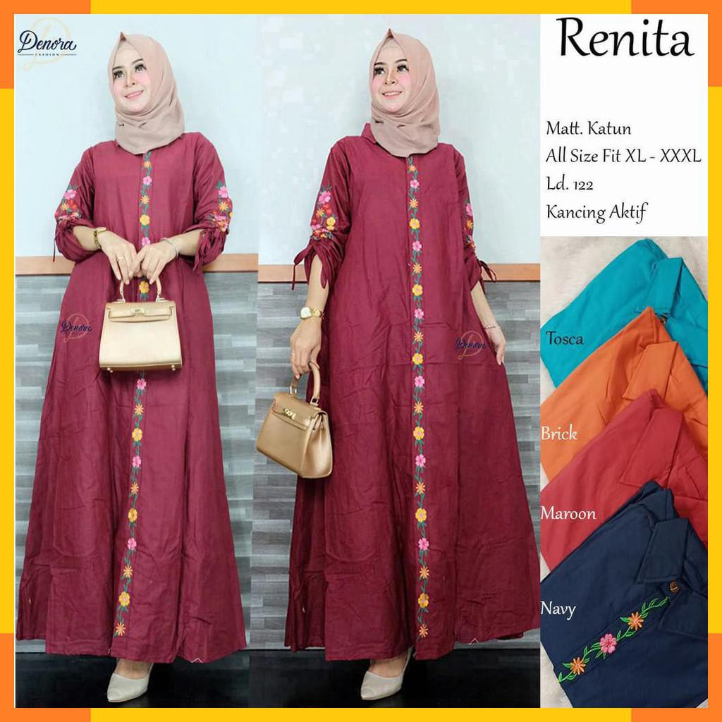 DRESS GAMIS MUSLIM WANITA. DRESS MAXY. BY DENORA