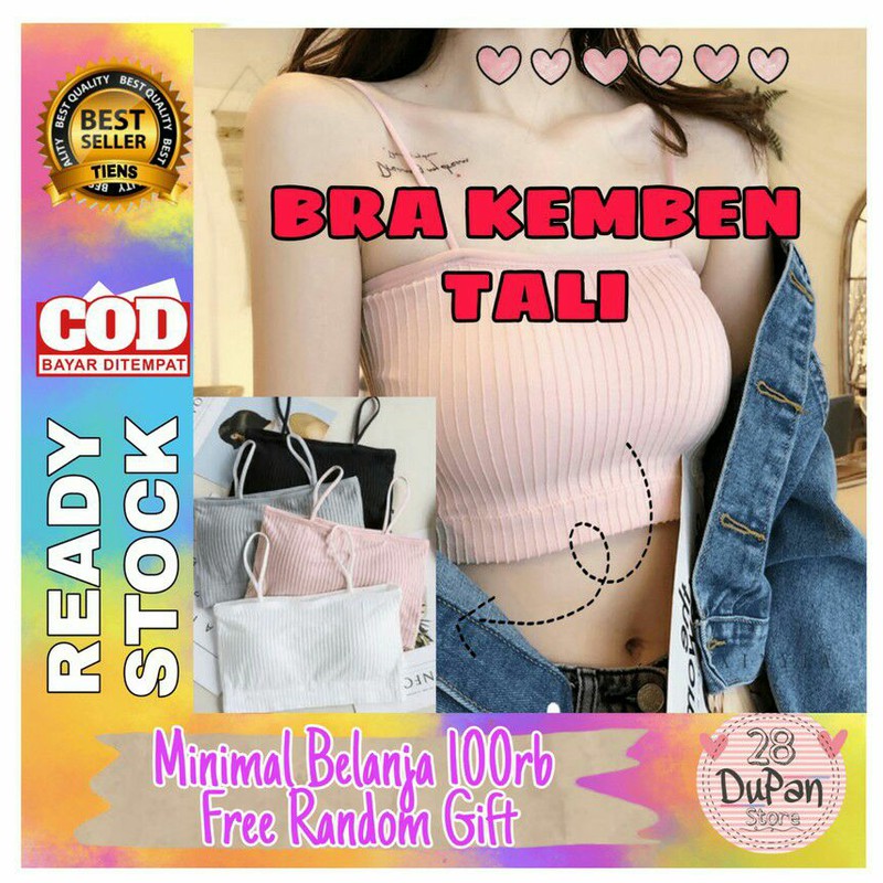 BRA/BH - KEMBEN KOREA TALI TANPA KAWAT | BRA IMPORT SPORT FASHION KEMBEN TUBE B 010 BAHAN NYLON