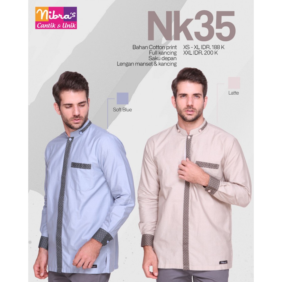 Koko Nibras NK 35 Warna Biru, Coklat dan Biru Langit