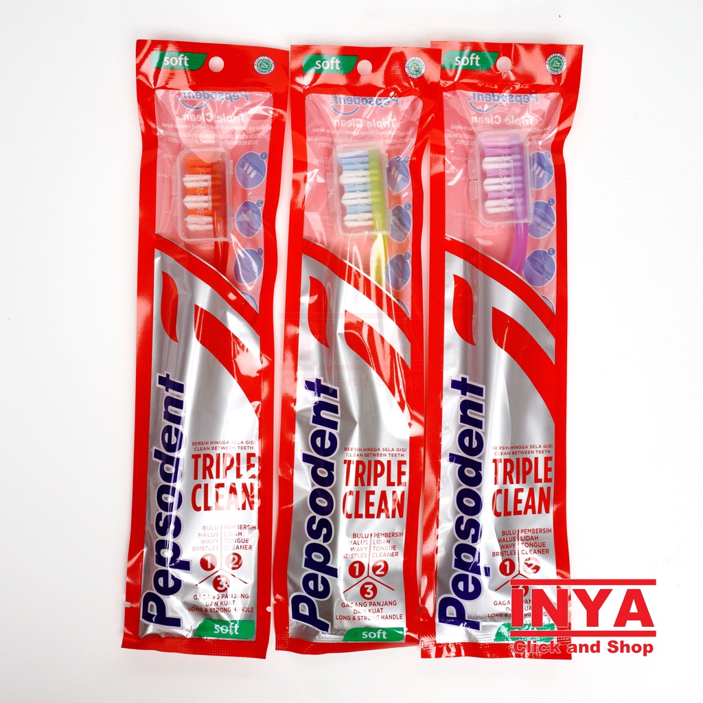 SIKAT GIGI PEPSODENT TRIPLE CLEAN SOFT TOOTHBRUSH