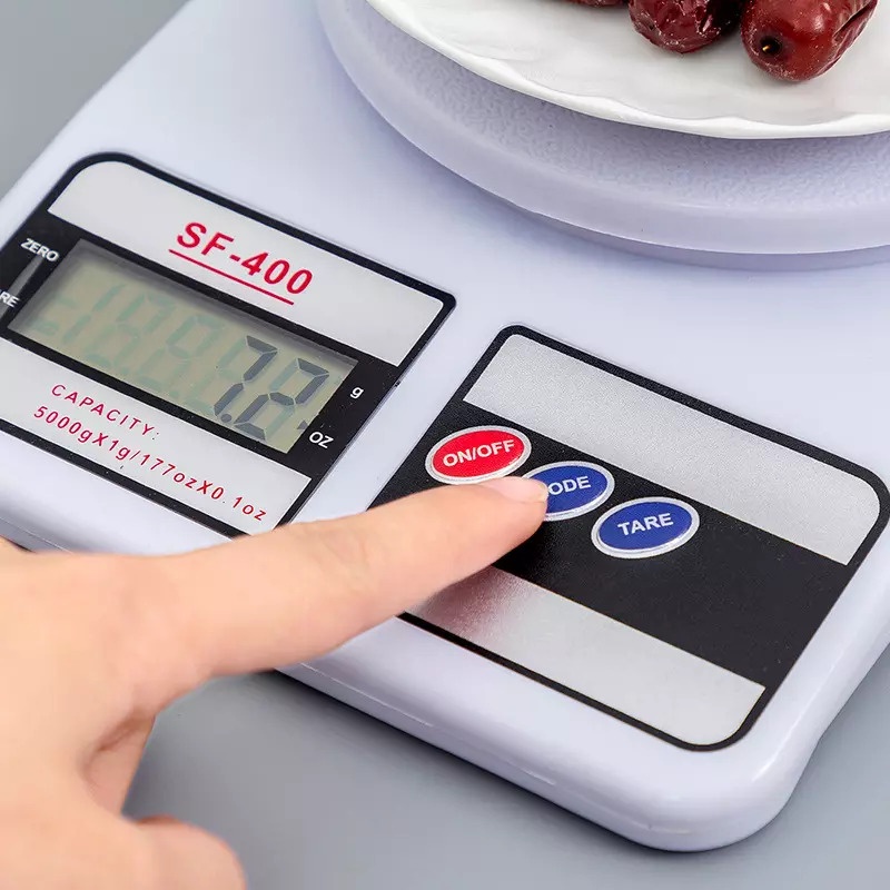 Timbangan dapur digital 10kg /  Kitchen Scale SF 400 Kapasitas Kue Tepung Bahan LCD