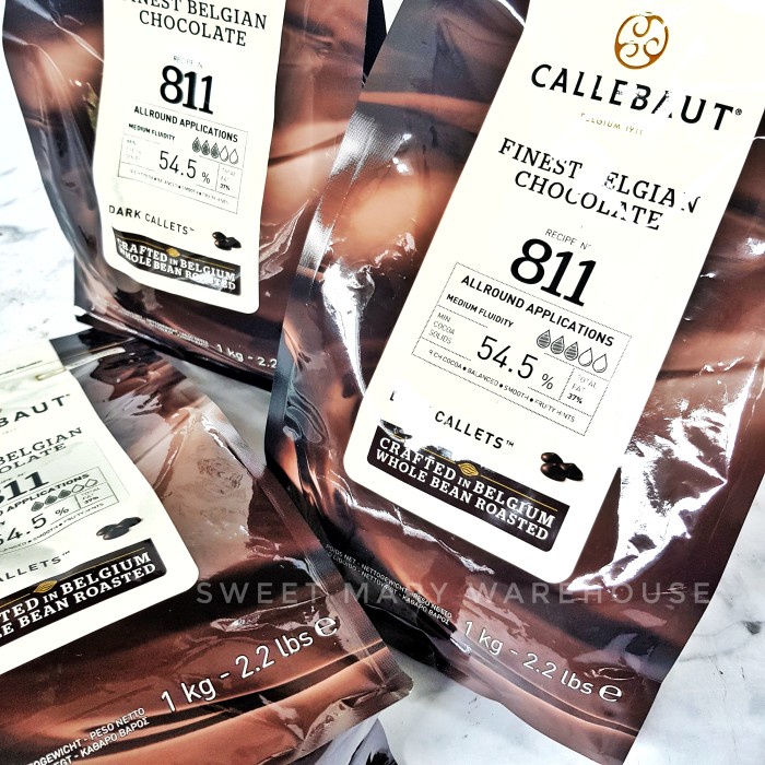 

Callebaut Dark Chocolate Couverture 811 NV 1kg KEMASAN ASLI 545