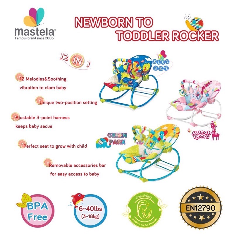 mastela newborn to toddler rocker