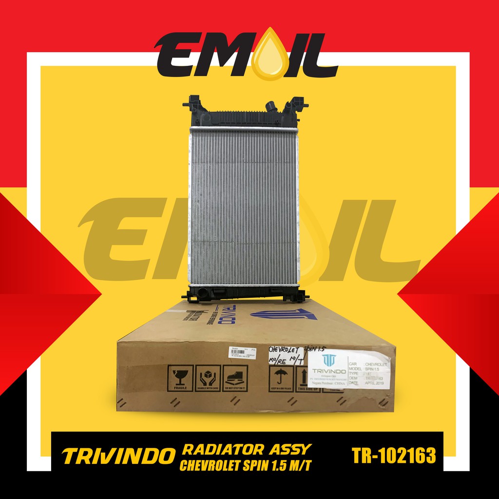 Radiator assy chevrolet spin 1.5cc MT MANUAL TR-102163 merk Trivindo