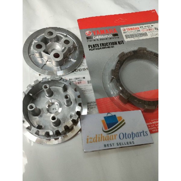 Rumah kopling kaki 4+lawan dan kampas kopling set Yamaha F1zr force 1 2tak Jupiter z Burhan Vega R C