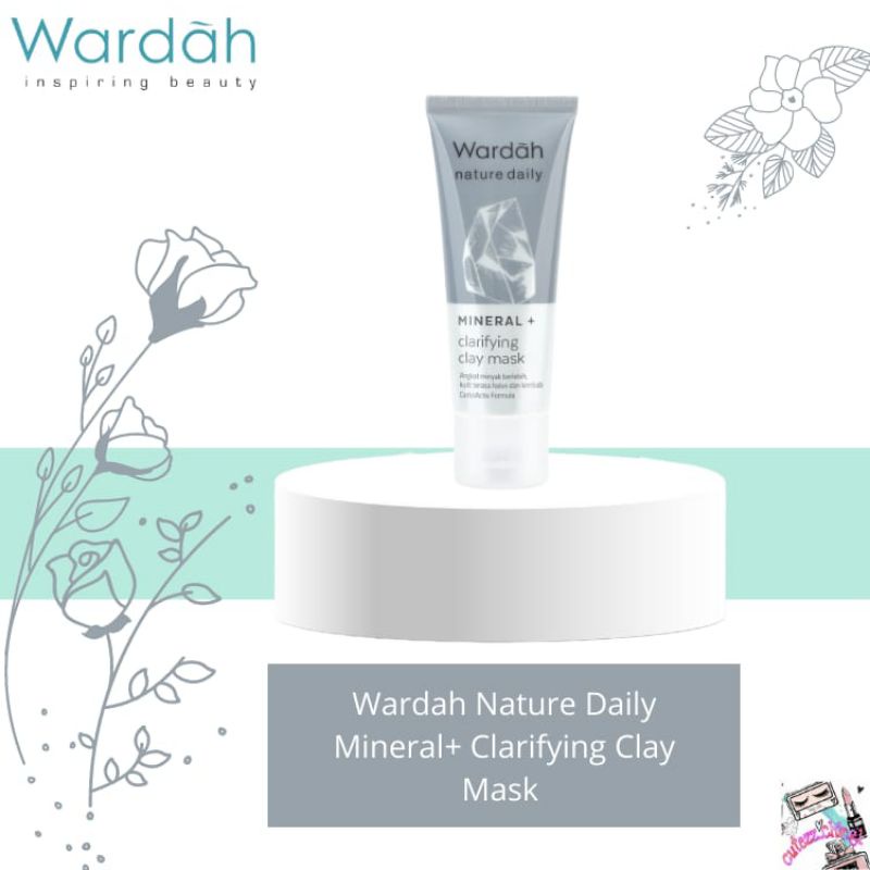 ☃Cutezz_Ching1☃Wardah Nature Daily Mineral+Clarifying Clay Mask 60ml