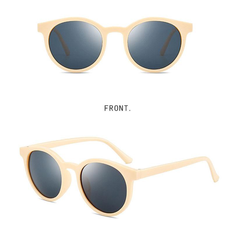 ✅COD [BBS] Kacamata Oval Korea Retro Pria dan Wanita-KC Hitam-Cream