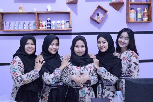 M-l-xl-xxl Batik Tunik Wanita Asj Sa Hrb026 Kenongo Pekalongan Sogan Tulis