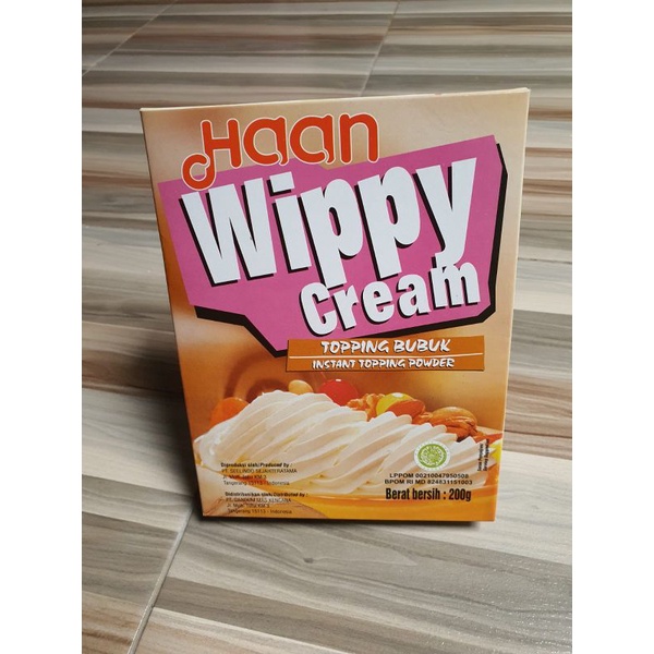 Wippy Cream Bubuk Haan Instant Topping Powder 200g