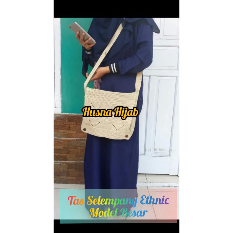 Brand Elgheera Tas Rajut Selempang Ethnic Besar / Tas Selempang Jumbo