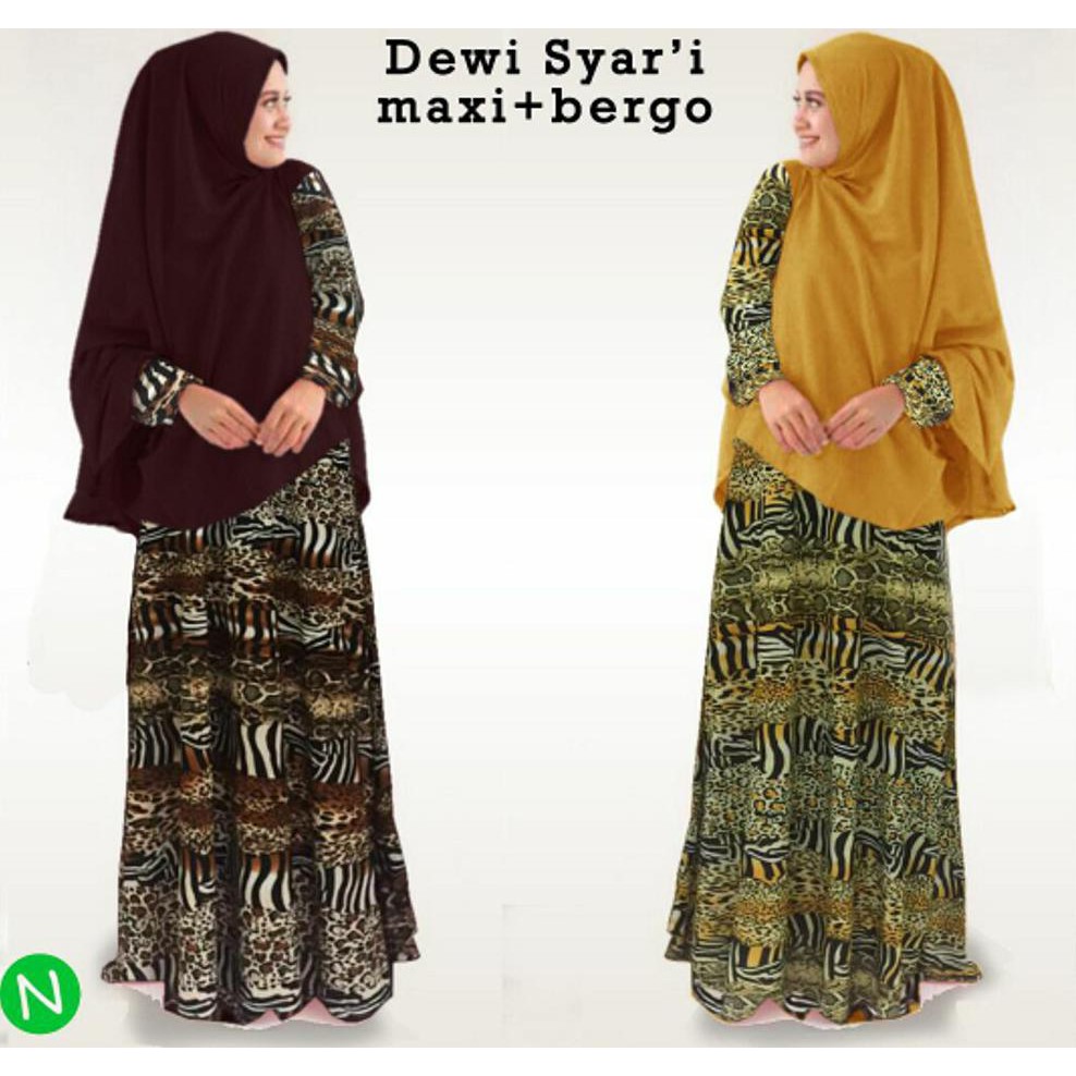 SALE CN 8806 DEWI SYARI MAXI BERGO DRESS TERUSAN GAMIS WANITA MURAH SIMPLE ELEGAN HIJAB MODIS MODERN