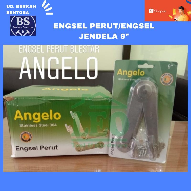 angelo(onat group) engsel perut 9"-engsel siku jendela stainles berkualitas