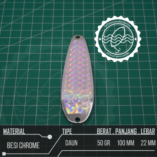 SPOON LURE BESI CHROME 50 GR DAUN