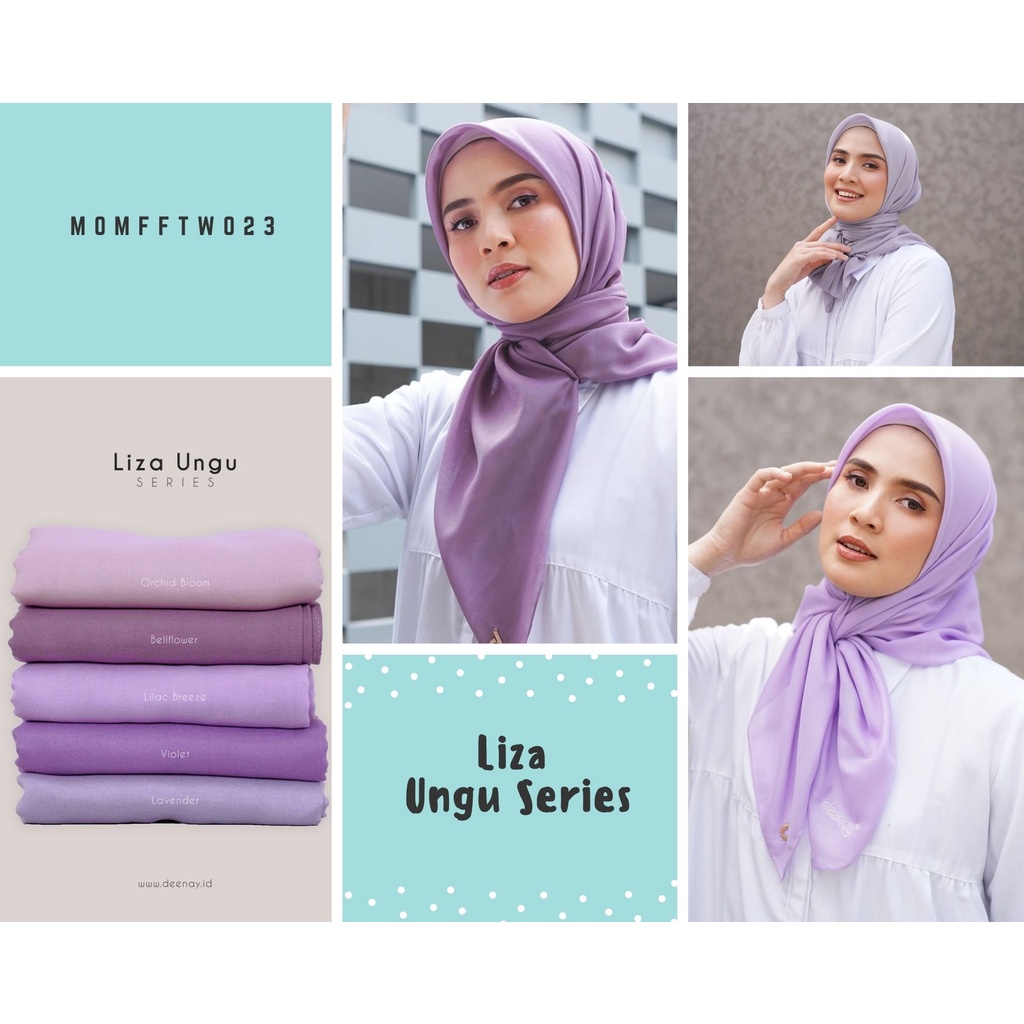 Kerudung Deenay Liza Ungu Series (Orchid Bloom, Bellflower, Lilac Breeze, Violet, Lavender)/ Jilbab 