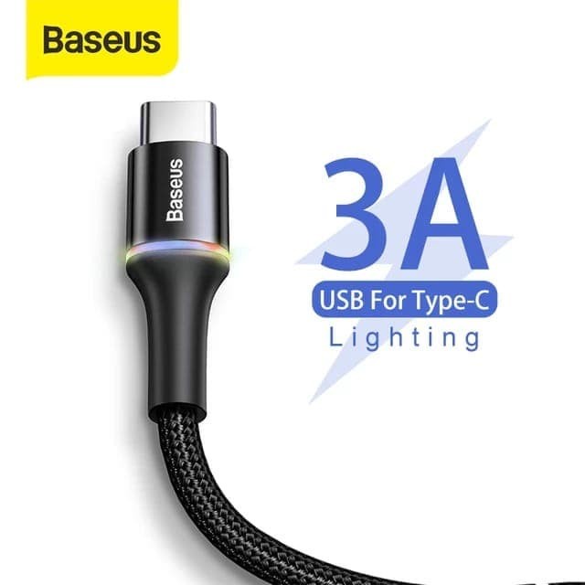 BASEUS KABEL DATA LED HALO FAST CHARGING LIGHTNING/MICRO USB/TYPE-C 1M