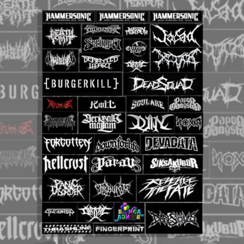 

Sticker Metal / Large Size (isi 45pcs)/Vinyl [AntiAir/Anti luntur]