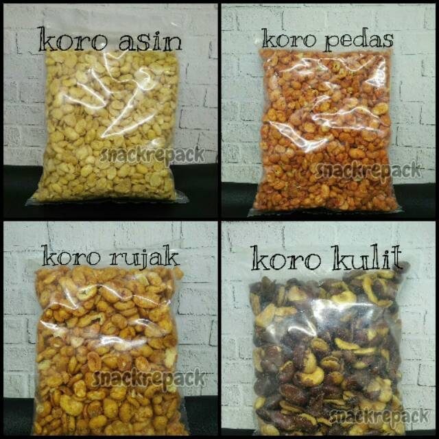 Koro asin, koro pedas, koro rujak, koro kulit