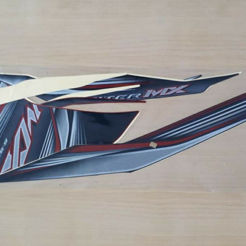 striping jupiter mx 135 merah hitam tahun 2012