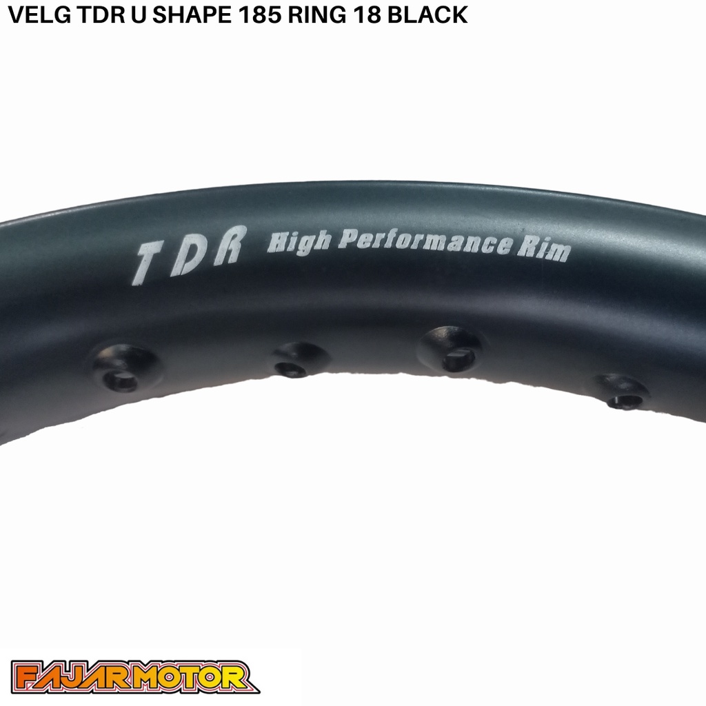 PROMO VELG TDR U SHAPE 185 RING 18 BLACK GOLD TITANIUM