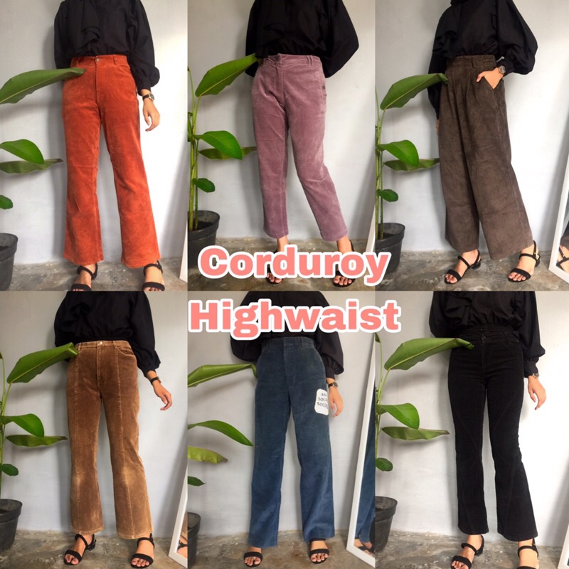 Celana Corduroy Highwaist Kulot Pants Korea/Celana corduroy Unisex
