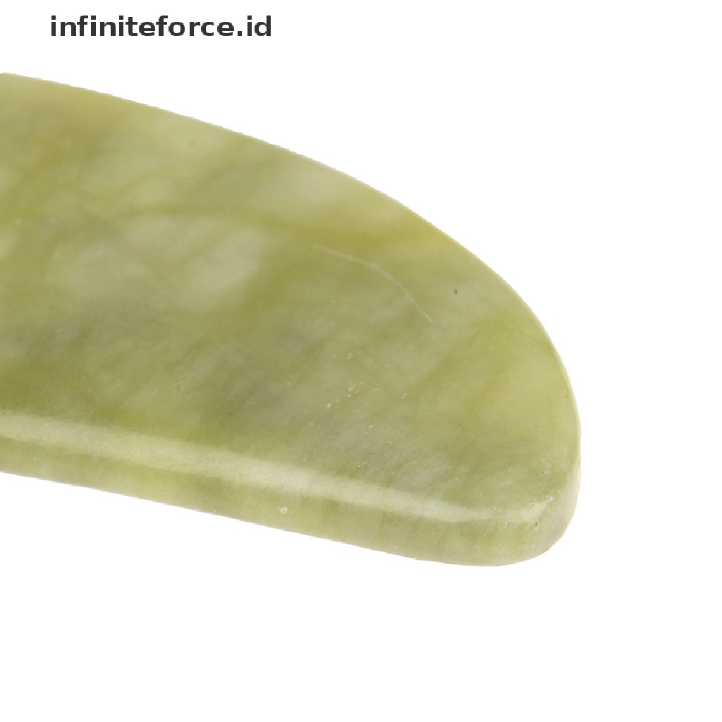 (infiniteforce.id) Batu Giok Quartz Gua Sha Rose Bentuk Hati Warna Hijau Untuk Pijat Wajah