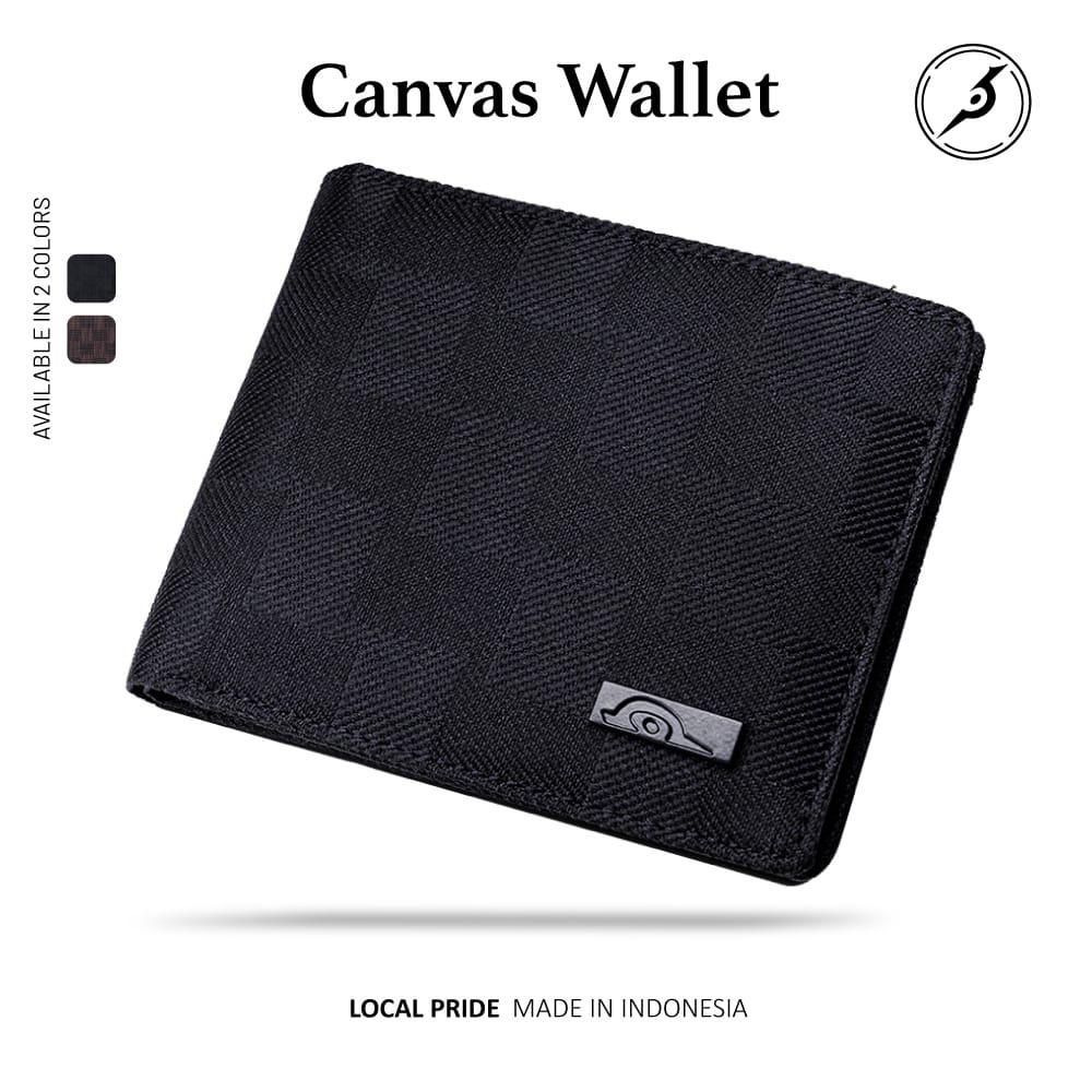 DOMPET PRIA CANVAS COWOK DOMPET COWO LIPAT BAHAN CANVAS Dompet Pria Cowo JP-19-1