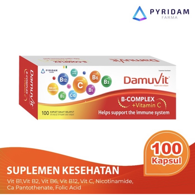 Damuvit strip 10 tablet ( multivitamin lengkap jaga daya tahan tubuh )