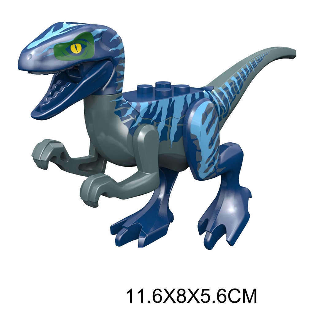 mainan block dinosaurus raptor