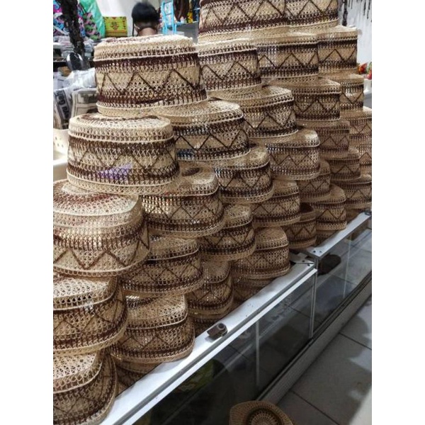 peci rotan songkok rotan kopiah rotan asli kalimantan