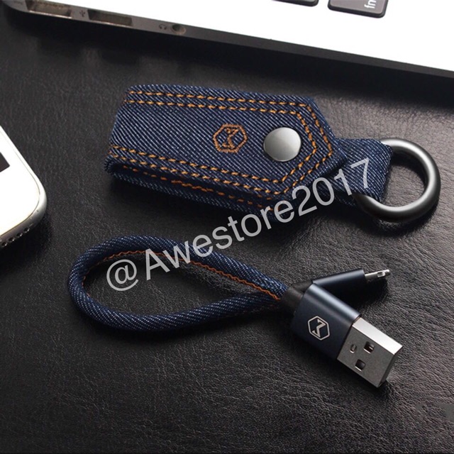 Original Mcdodo Kabel Data Denim Iphone 5 6 7 8 X Ipad Mini Ipod Touch Lightning Cable Key Chain New