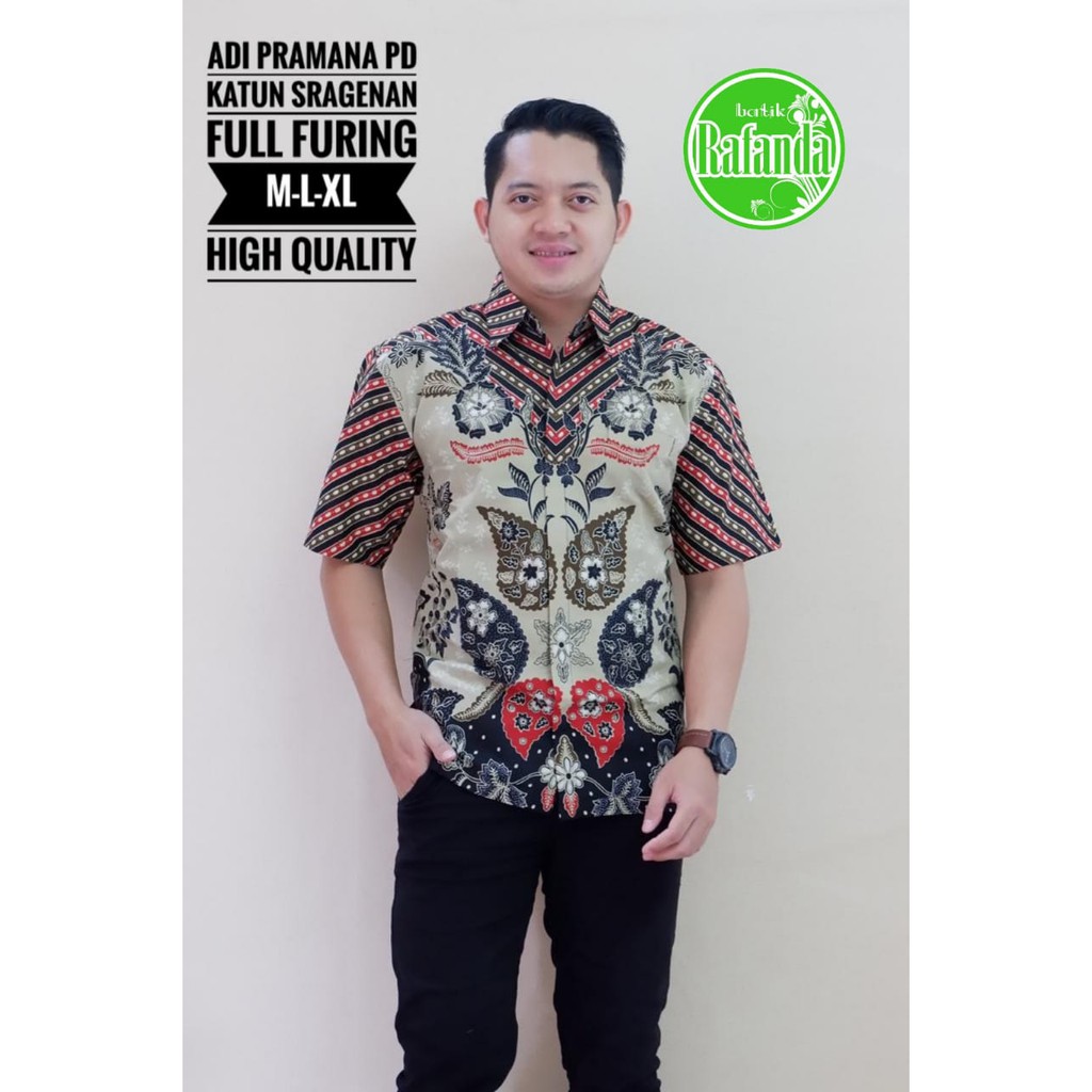 ADI PRAMANA RAFANDA BATIKSOLOAMANAH BAJU KEMEJA BATIK SOLO PRIA LENGAN PENDEK PANJANG LAPIS FURING ATASAN BATIK PREMIUM MODERN KATUN HALUS PEKSI JODO CEMPAKA HIJAU KOKO MODANG NAVY ADI PRAKASA 2 ARFANA ANGGARA PARANG SEKTI PARANG SINAR NAVY PARANG PERDANA