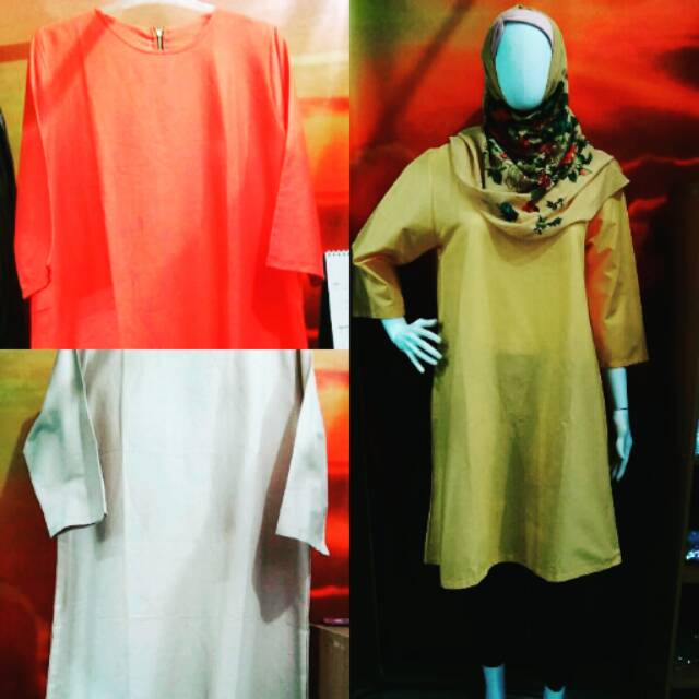 Blus tunik polos