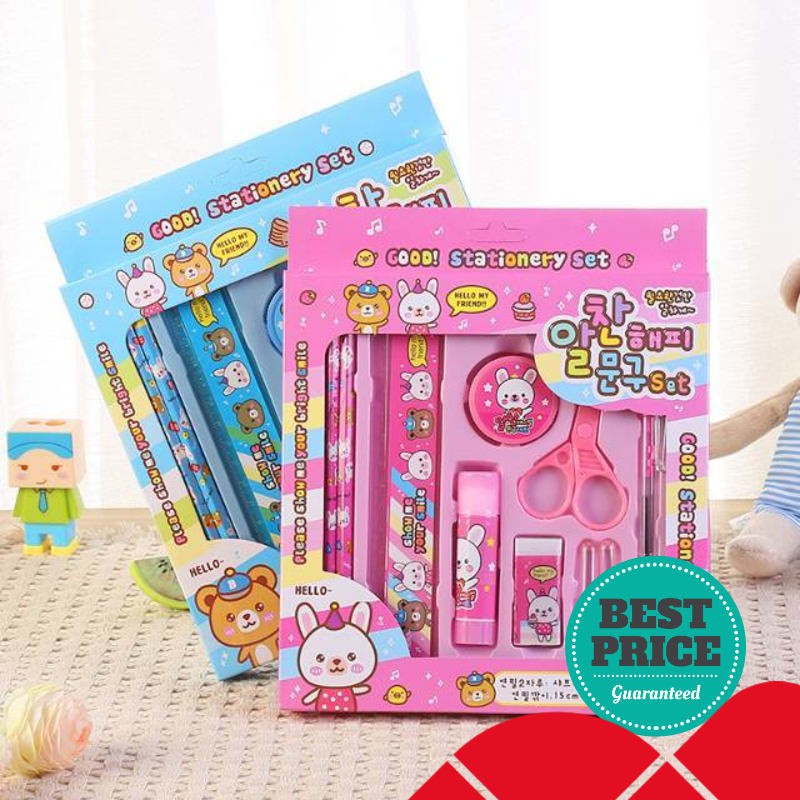 

Pensil Set Lengkap Alat Tulis Anak 9 in 1 set Alat Tulis Anak Sekolah Bagus Murah