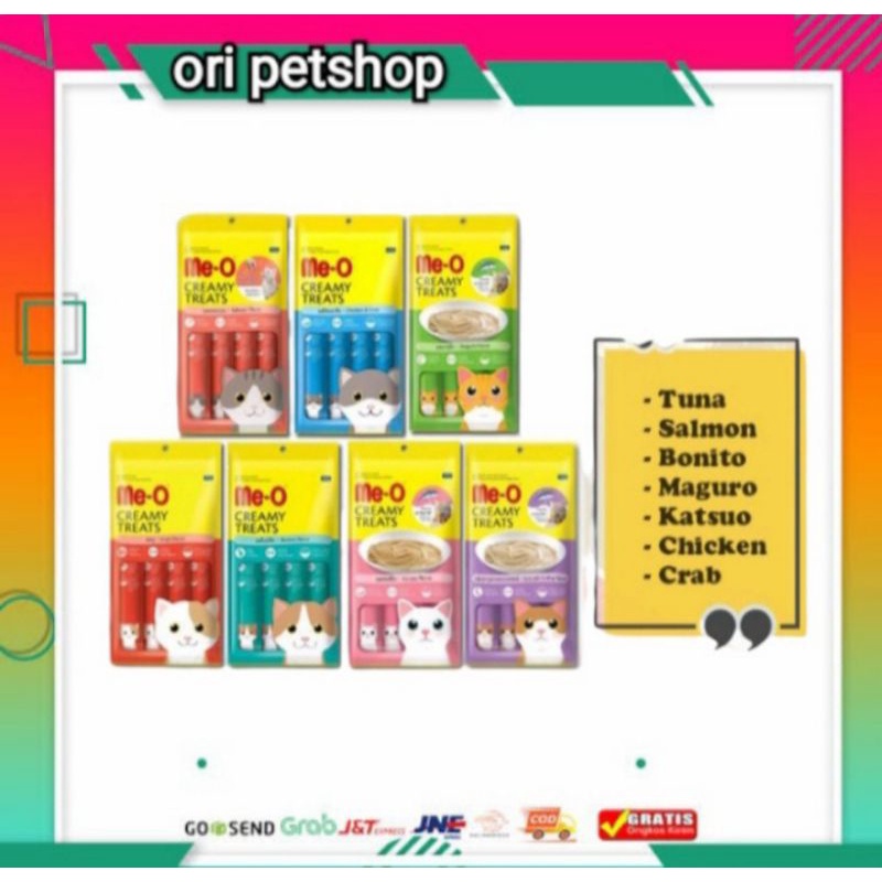 1 pack meo creamy cemilan kucing snack meo liquid all rasa