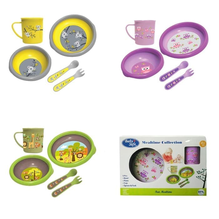 Baby Safe Mealtime Collection Feeding Set Peralatan Makan Set Anak Bayi MPASI | Gift Set