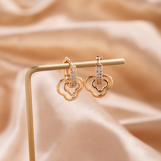 [AXIER PROMO]-Anting Drop Xuping Lapis Emas Zirkon Hias Untuk Remaja Perempuan Dan Wanita-A-284